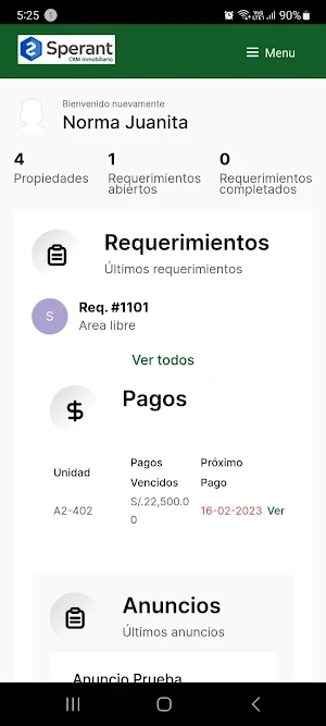 CRM Sperant - App Propietario Screenshot 2