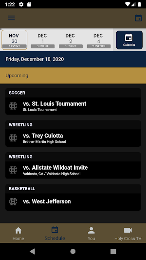 Holy Cross School Athletics Screenshot 1