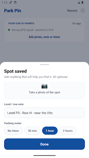 Park Pin: Find My Parked Car Screenshot 3