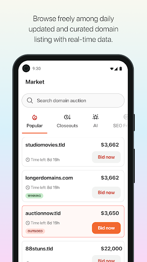 Auctions Screenshot 1