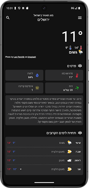 התחזית של ישראל-מזג אויר ומכ"מ Screenshot 1
