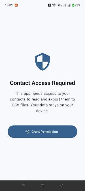 Contact Export App Screenshot 2