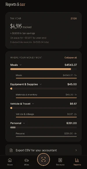 Stub: Receipt Scanner & Tax Screenshot 2