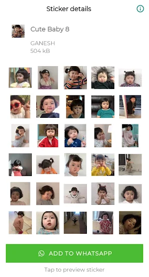 Cute Baby Stickers for WA Screenshot 2