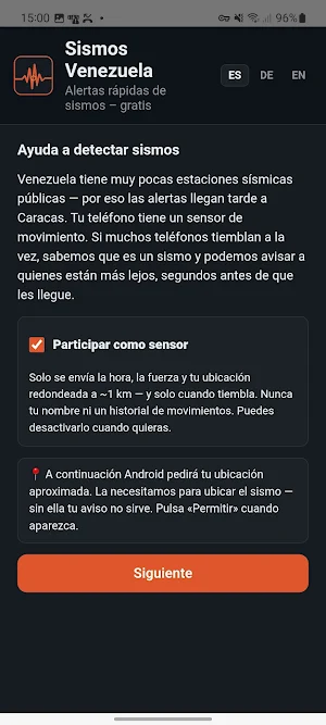 Sismos Venezuela Screenshot 2