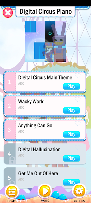 Jax Pomni Circus Piano Tile Screenshot 0