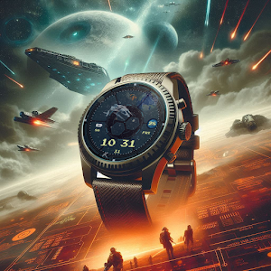 Galaxy War Wear OS Watch Face Screenshot 2
