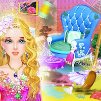 Princess Room Cleanup-Wash, Clean, Color by Number