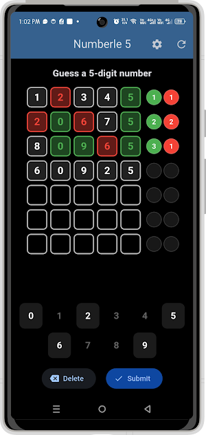 Numberle: Guess the Number Screenshot 0