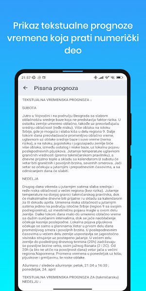 Golubarska Prognoza Screenshot 3