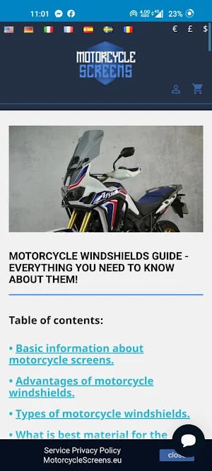 MotorcycleScreens Screenshot 0
