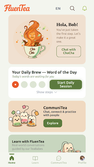 FluenTea: Beyond AI Tutors Screenshot 0
