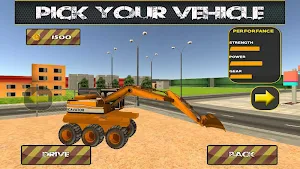 City Heavy Excavator Crane Sim Screenshot 1