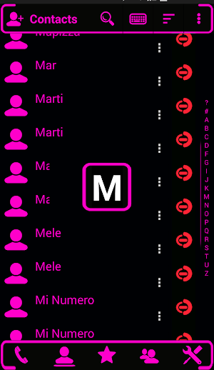 Theme Neon V3 Pink RocketDial Screenshot 2