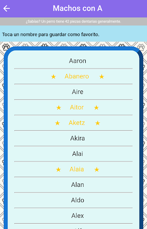 Nombres de Mascotas Screenshot 1
