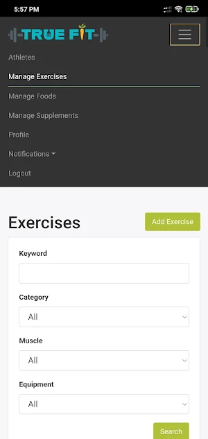 True Fit Training & Nutrition Screenshot 1