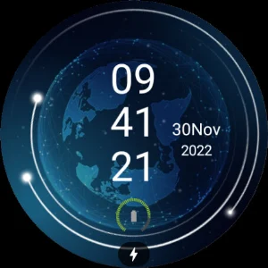 Map world clock WatchFace Screenshot 2