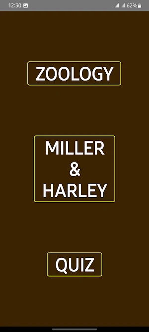 Zoology Miller and Harley Quiz Screenshot 0