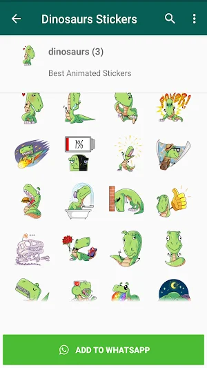 Dinosaur stickers Screenshot 0