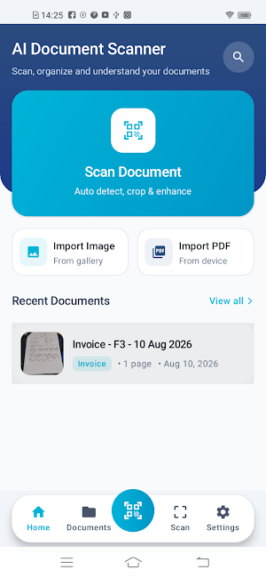 Docvia: AI Document Scanner Screenshot 0