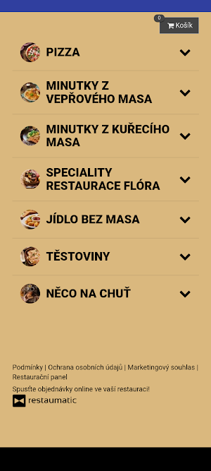 Restaurace Flora Odry Screenshot 2