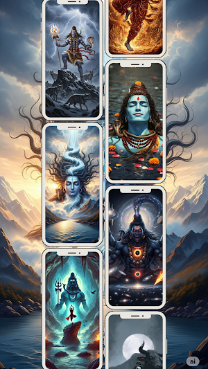 Shiva Aesthetic Wallpaper 4K Screenshot 2
