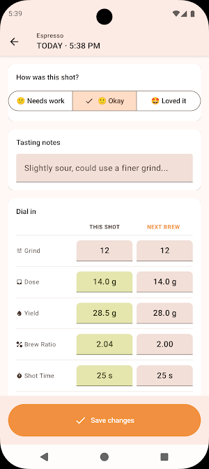 Bean to Cup: Espresso Timer Screenshot 2