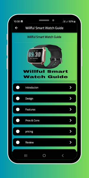 Willful Smart Watch Guide Screenshot 1