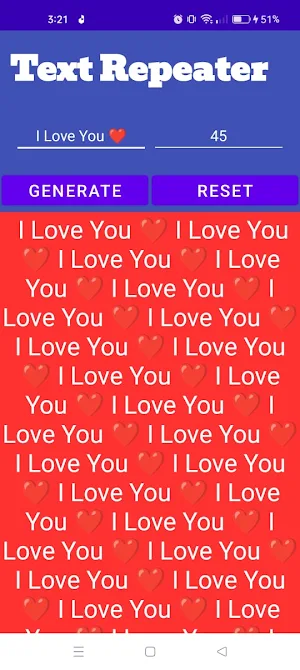 Text Repeater Screenshot 2