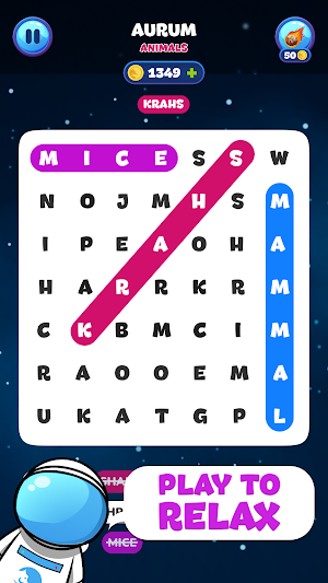 Word Search Puzzle: Space Up Screenshot 0