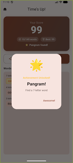 Anagram Sprint: Word Game Screenshot 3