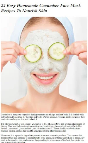 Homemade Cucumber Face Mask Screenshot 2