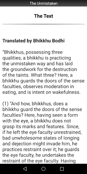 Buddhism: The Unmistaken Sutta Screenshot 1