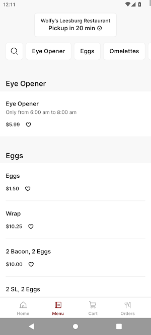 Wolfy's Restaurant Screenshot 1