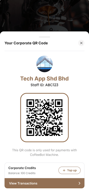 CoffeeBot Loyalty App Screenshot 1