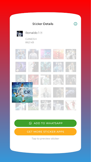 Ronaldo Stickers for WhatsApp Screenshot 3