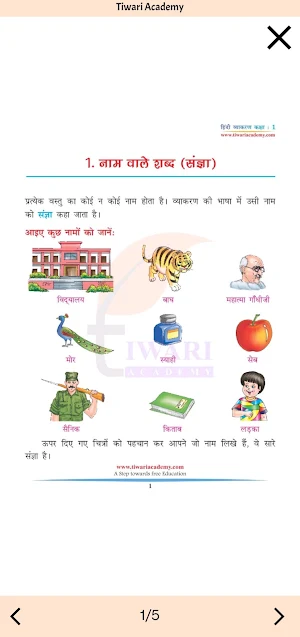 Class 1 Hindi Grammar Vyakaran Screenshot 3