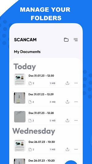 Scan Cam: Docs PDF Scanner App Screenshot 2