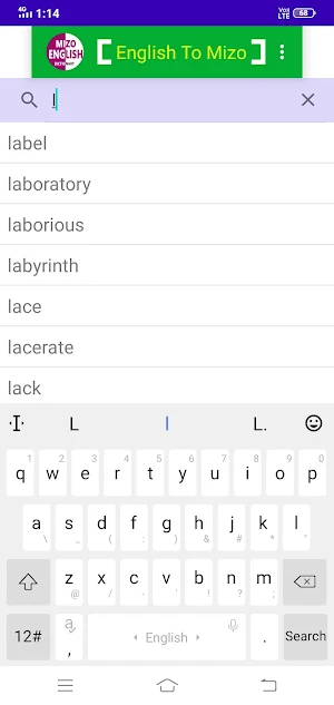 Mizo to English Dictionary Screenshot 2