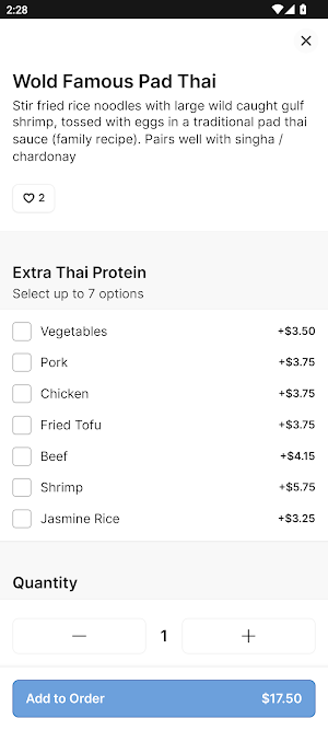 Thaitalian Infusion Cuisine Screenshot 2