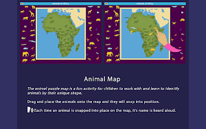 Animals of Africa - Montessori Geography for Kids Screenshot 1