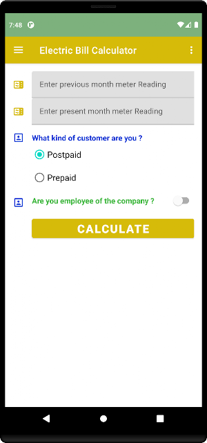 Ethio Electric Bill Calculator Screenshot 0