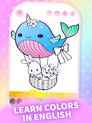 Sparkling Rainbow Unicorns Coloring Book For Kids Screenshot 2