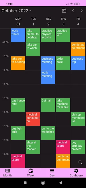 Planning Calendar Screenshot 3