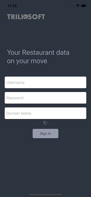 Triliosoft Restaurant Screenshot 0