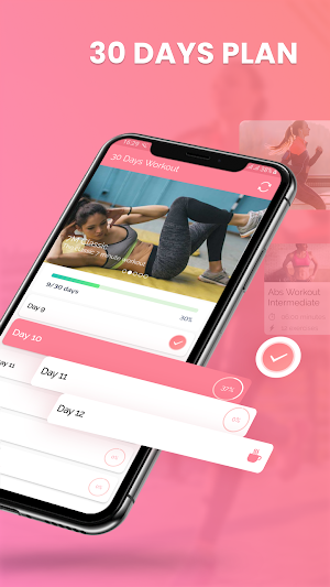 30 Days Women Workout - Fitness Challenge Screenshot 1