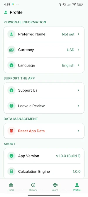 Zakat Plus – Smart Calculator Screenshot 3