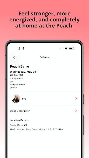 Newport Peach Fitness Screenshot 3