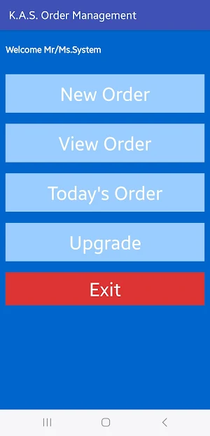 K.A.S. order Management Screenshot 1