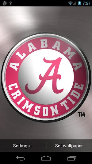 Alabama Crimson Tide LWP &Tone Screenshot 3